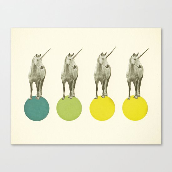 Unicorn Parade Canvas Print