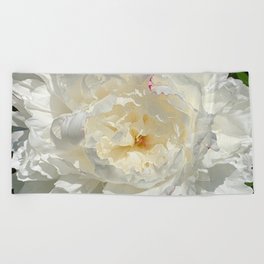 Peony in the sun Beach Towel