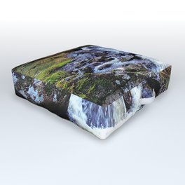 A Scottish Waterfall in Expressive Outdoor Floor Cushion