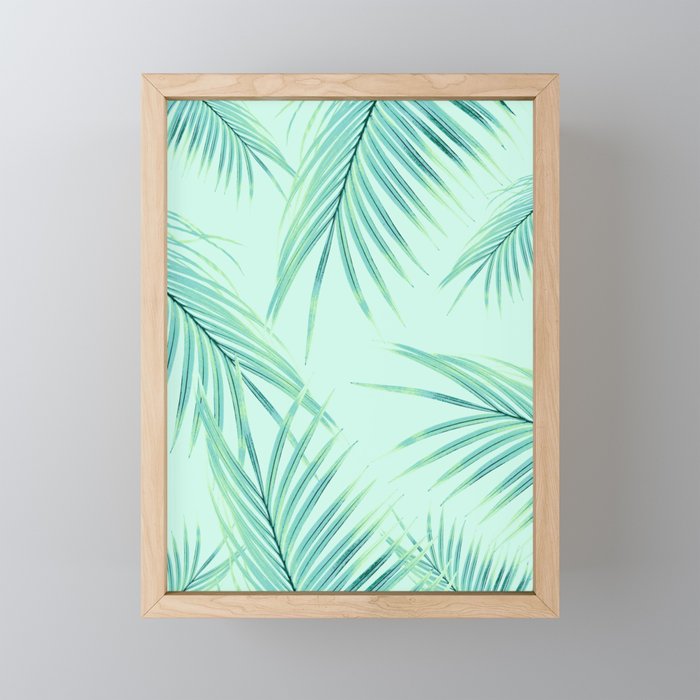 Summer Palm Leaves Dream #1 #tropical #decor #art #society6 Framed Mini Art Print