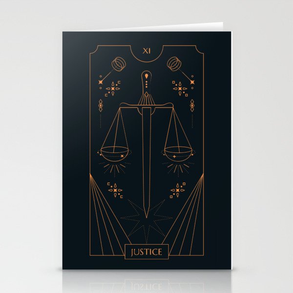 Justice Tarot Card Stationery Cards