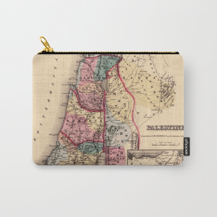 Map Of Palestine 1856 Carry-All Pouch