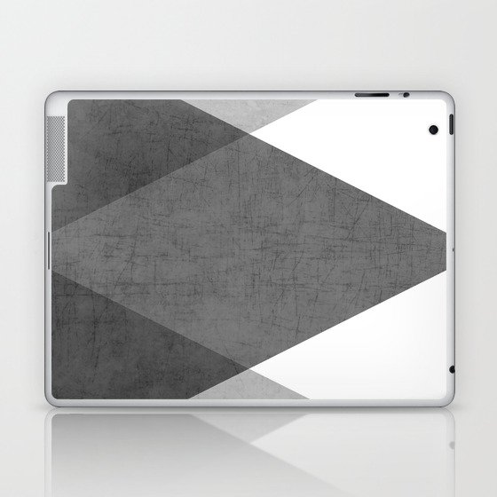 black and white triangles Laptop & iPad Skin