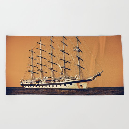 Old Ship Beach Towel
