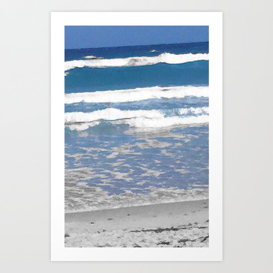 faded beach Art Print