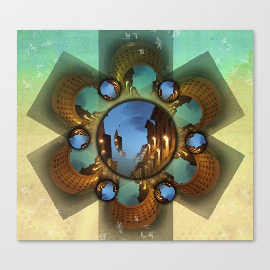 Emerald orbit Canvas Print