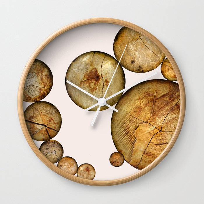 Wood Wood 2 Wall Clock