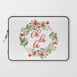 Oh La La - Floral French Sayings Laptop Sleeve