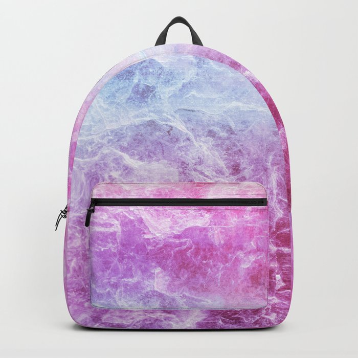 purple and blue backpacks