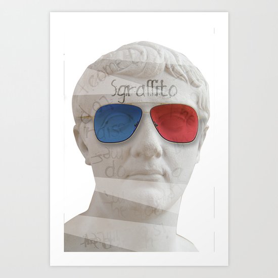 scratch 3D Art Print