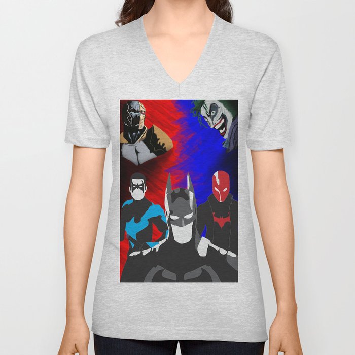Nightwing, Red Hood V Neck T Shirt