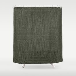 boho triangle stripes - olive green Shower Curtain