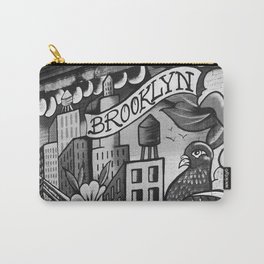 Black and White, Williamsburg Brooklyn Wall Art Carry-All Pouch