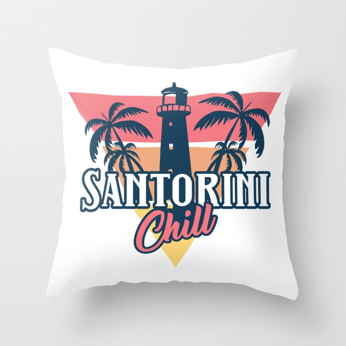 Santorini chill Throw Pillow