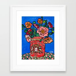 Rex Manning Day Bouquet: Poppy Flowers in Tea Tin Painting Empire Records Nineties Nostalgia Framed Art Print
