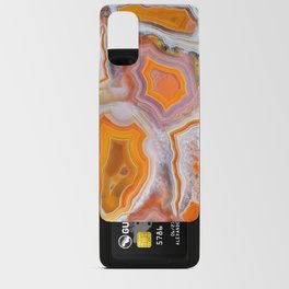 AgateMash (kaleidoscopic mosaic of gorgeous orange, white, pink and purple agate geodes) Android Card Case