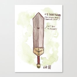 +2 Short Sword Canvas Print