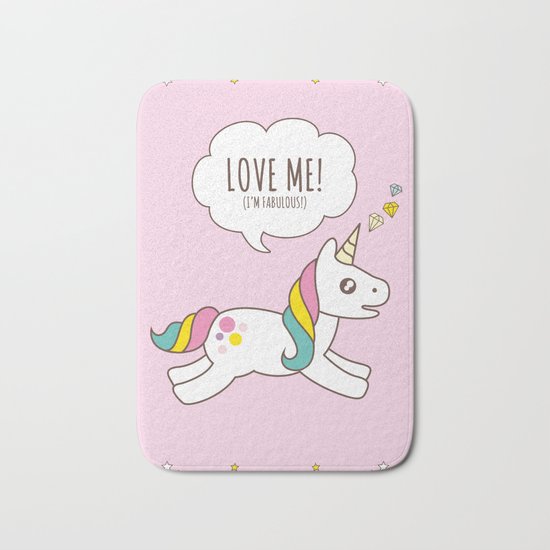 Valentine's Day - Love Me Unicorn Bath Mat