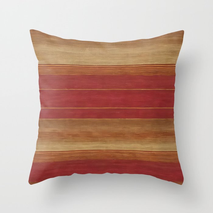 Luxury Linen Trendy Burgundy Gold Texture Collection Throw Pillow