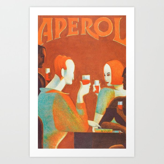 Canvas Aperol Vintage Aperitivo Art Print Poster