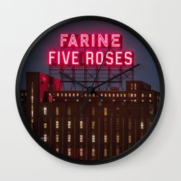 Farine Five Roses Wall Clock