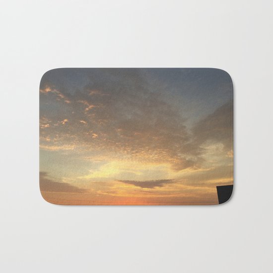 Yellow and Orange Sunset Bath Mat