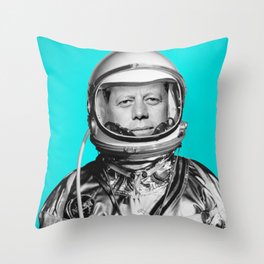 JFK ASTRONAUT (or "All Systems Are JFK") Throw Pillow