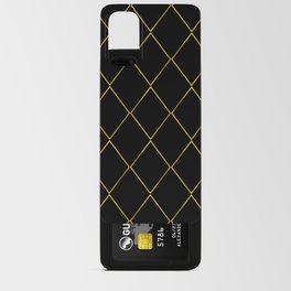 Black and Gold  Diamond Pattern or Print Android Card Case