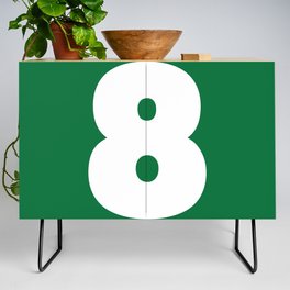 8 (White & Olive Number) Credenza