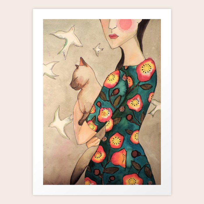 la reverie Art Print by sylvie demers Society6