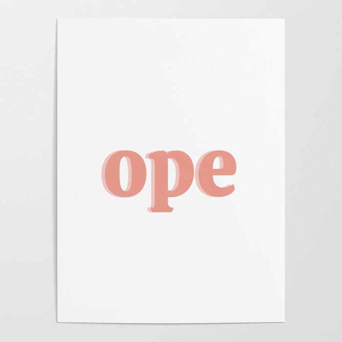 Ope x Pink Poster