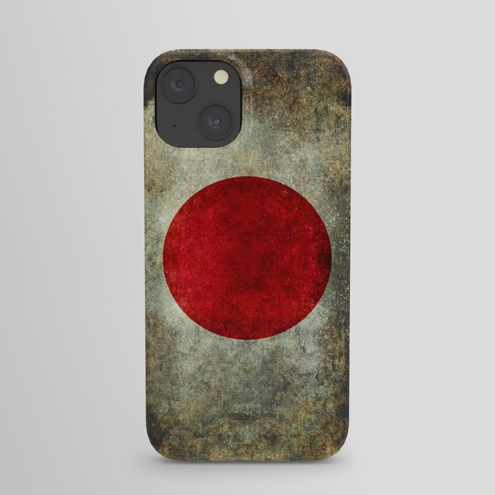 Japanese Flag of Japan, grungy style iPhone Case