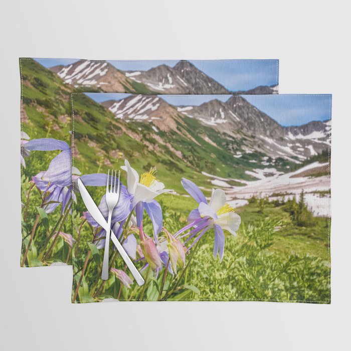High Country Wildflowers Colorado Rocky Mountain Landscape Placemat