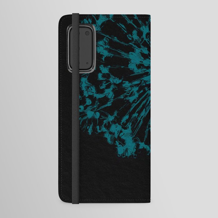 Fancy Dandelion II teal and black Android Wallet Case