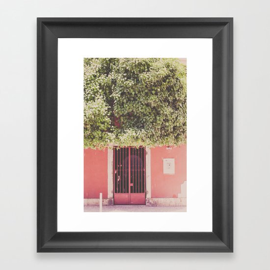 Behind the red door Framed Art Print