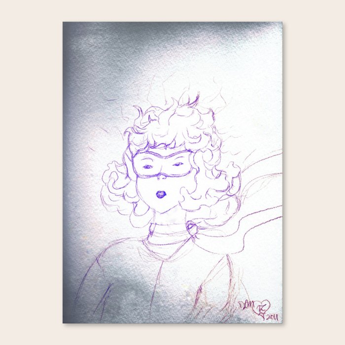 Determination Of A Young Amelia Earhart Colored Pencil Sketch