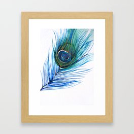 Peacock Feather Framed Art Print
