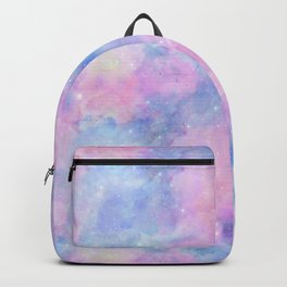 Pink Blue Universe Painting Backpack