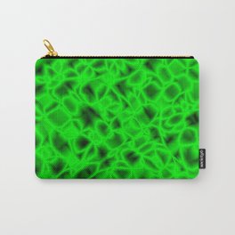 Chaotic bubbly pistachio thread of spherical molecules on bright glass.  Carry-All Pouch