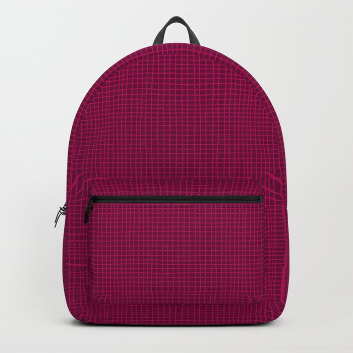 Raspberry Grid Backpack