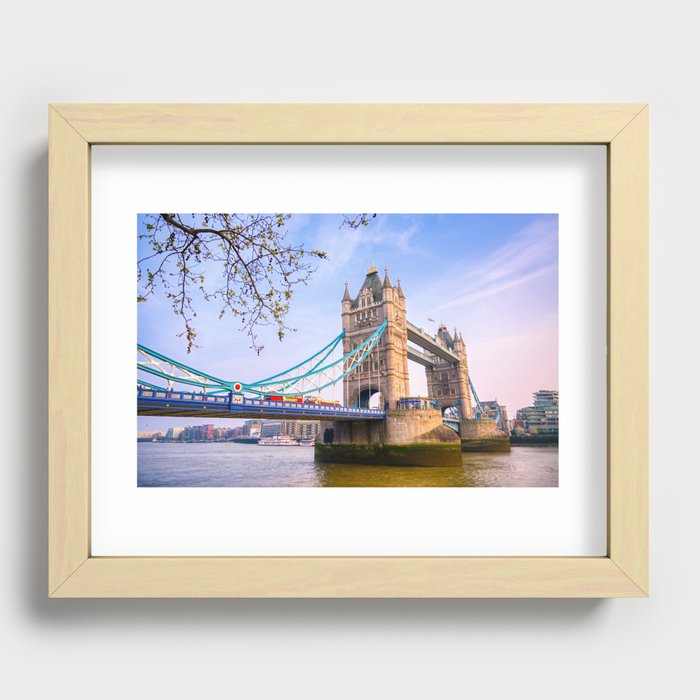 Tower Bridge in London, UK Recessed Framed Print