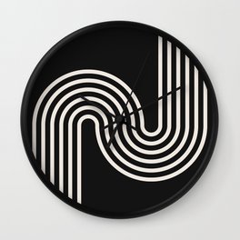 Wayward Midcentury Geometric Print Wall Clock