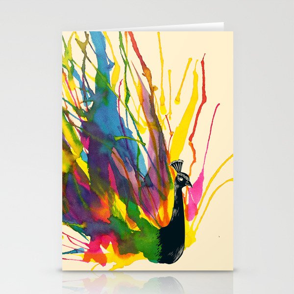 Colorful Peacock Stationery Cards