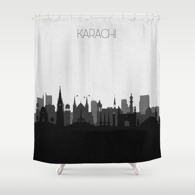 City Skylines Karachi Shower Curtain By Aysetoyran Society6