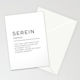 Serein Definition Stationery Card