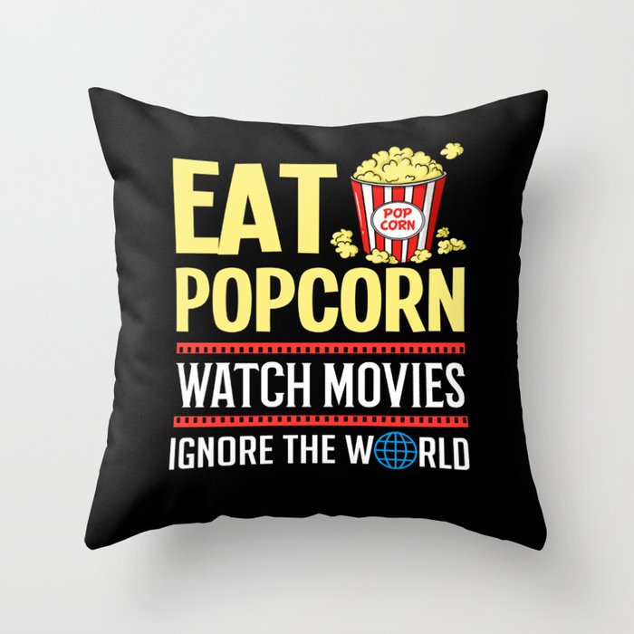 Popcorn Machine Movie Snack Maker Throw Pillow