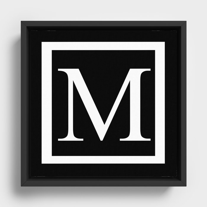 M monogram Framed Canvas