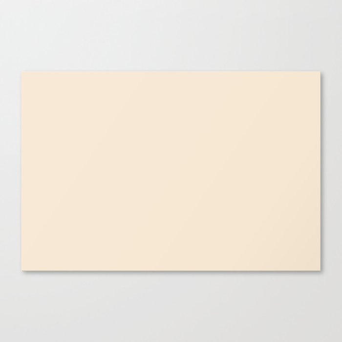Creamy Off White Ivory Solid Color Pairs PPG Pita Bread PPG1089-1 - All One Single Shade Hue Colour Canvas Print