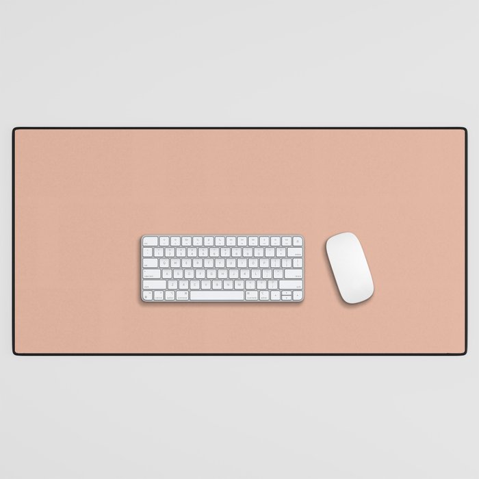 Almost Apricot Desk Mat by Sara Valor