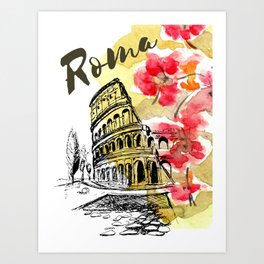 Roma City Coliseum  Art Print